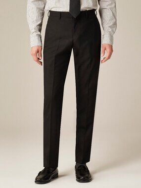 $250 J. Crew Ludlow Slim Black Suit Pants in Italian Wool 43966 32 x 32 NWOT